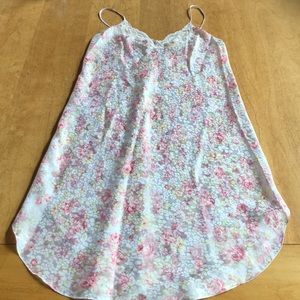 Floral patterned slip and robe